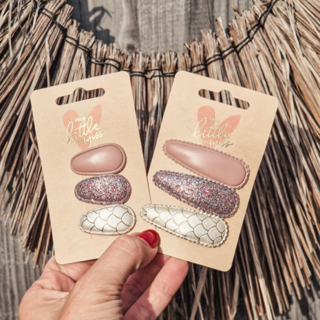 Your Little Miss Baby haarspeldjes Pippa - Blush sparkle