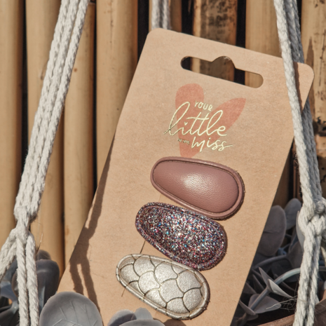 Your Little Miss Baby haarspeldjes Pippa - Blush sparkle