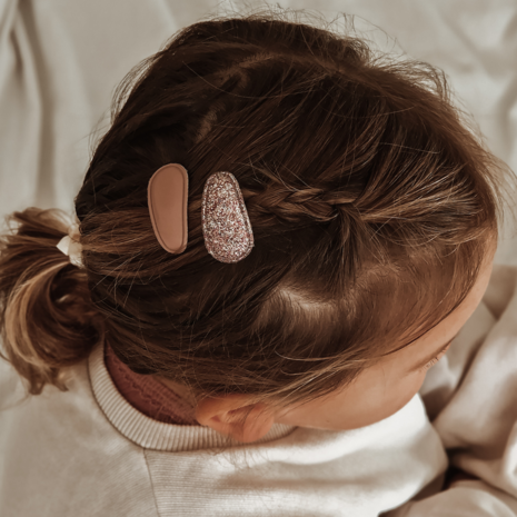 Your Little Miss Baby haarspeldjes Pippa - Blush sparkle