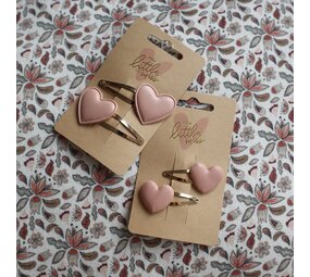 Your Little Miss Baby haarspeldjes - Pink hearts