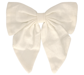 Your Little Miss Haarspeld met grote strik Marly - White linen