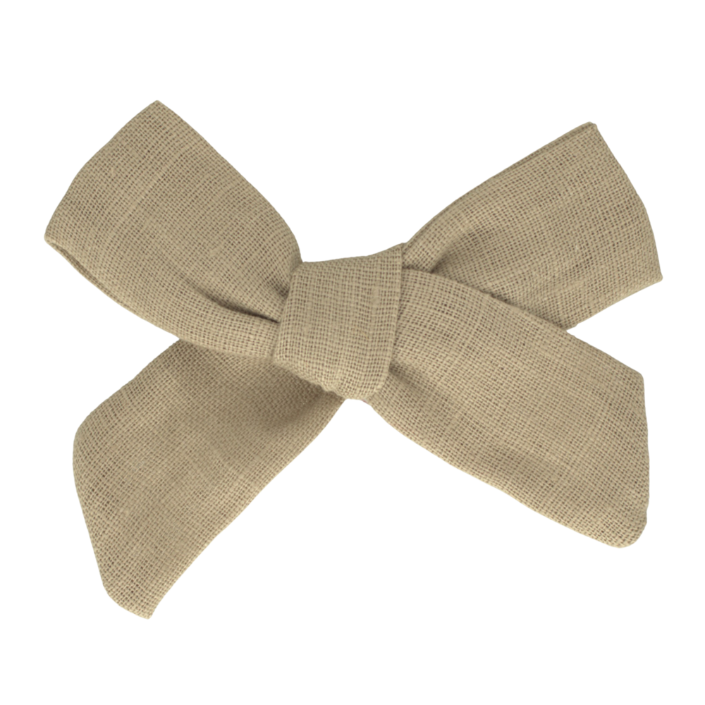 Your Little Miss Haarspeldje met strik Tess - sand linen Your Little Miss Haarspeldje met strik Tess - sand linen