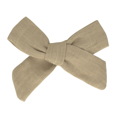 Your Little Miss Haarspeldje met strik Tess - sand linen Your Little Miss Haarspeldje met strik Tess - sand linen