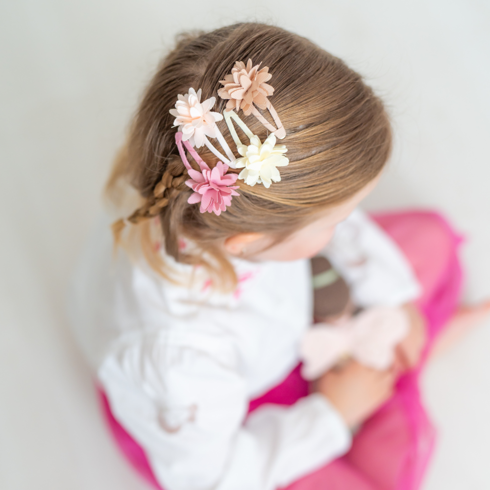 Your Little Miss Haarspeldjes met bloem - Soft tones