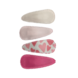 Your Little Miss Baby haarspeldjes met stof - pink hearts Your Little Miss Baby haarspeldjes met stof - pink hearts