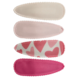 Your Little Miss Haarspeldjes met stof - pink hearts Your Little Miss Haarspeldjes met stof - pink hearts