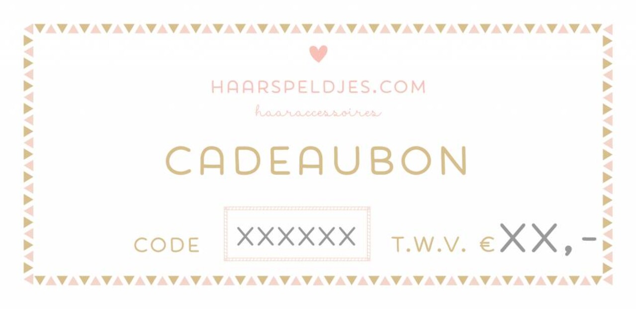 Haarspeldjes.com Cadeaubon Haarspeldjes.com Cadeaubon