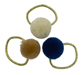 Your Little Miss Basic mini haarelastiekjes met pompoms  - Beach please Your Little Miss Basic mini haarelastiekjes met pompoms  - Beach please