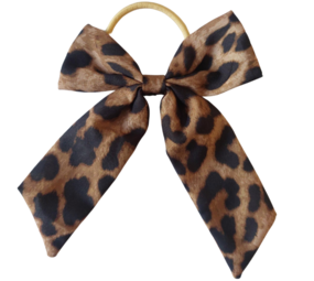Your Little Miss Haarelastiek met grote strik Lily - leopard love Your Little Miss Haarelastiek met grote strik Lily - leopard love