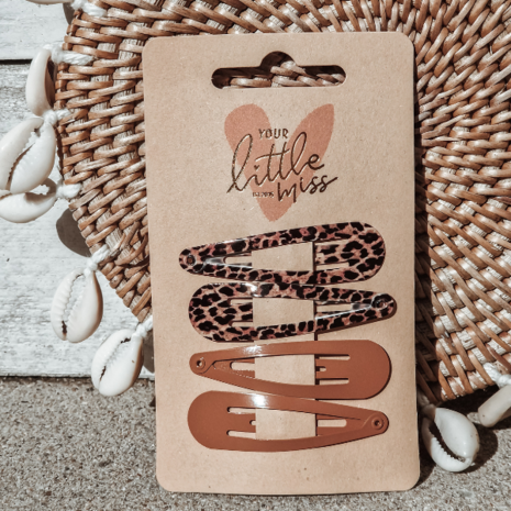 Your Little Miss Basic haarspeldjes Emma - leopard love