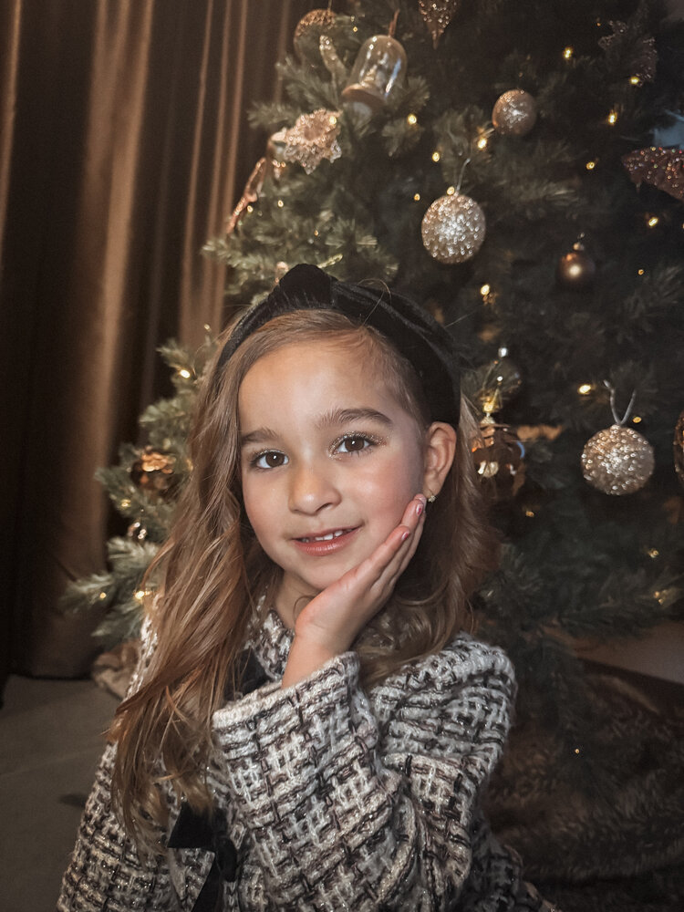 Your Little Miss Brede diadeem met knoop  - Black velvet