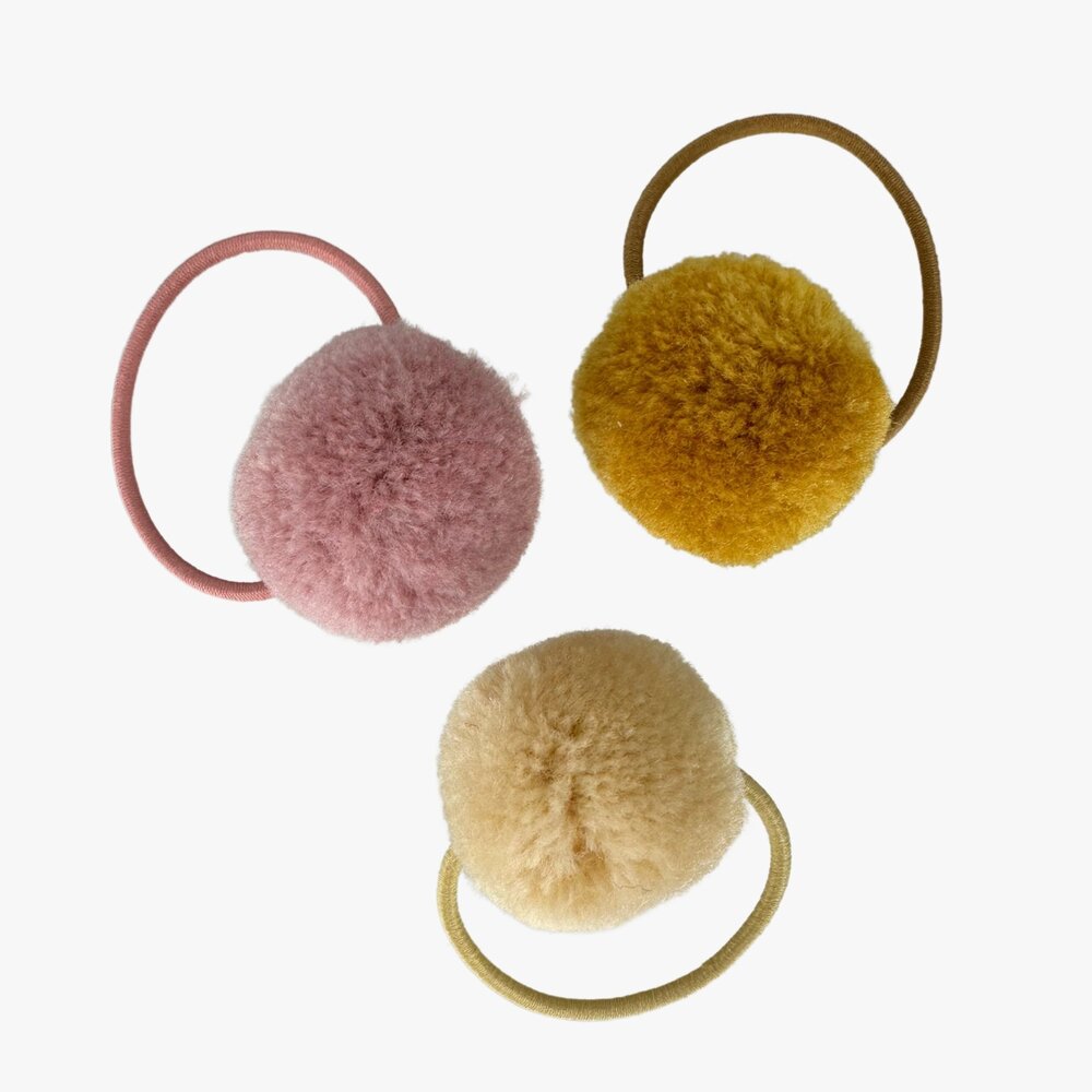 Your Little Miss Basic haarelastiekjes met pompoms kate - Rainbow sparkle Your Little Miss Basic haarelastiekjes met pompoms kate - Rainbow sparkle