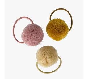 Your Little Miss Basic haarelastiekjes met pompoms kate - Rainbow sparkle Your Little Miss Basic haarelastiekjes met pompoms kate - Rainbow sparkle