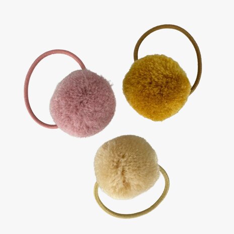 Your Little Miss Basic haarelastiekjes met pompoms kate - Rainbow sparkle Your Little Miss Basic haarelastiekjes met pompoms kate - Rainbow sparkle