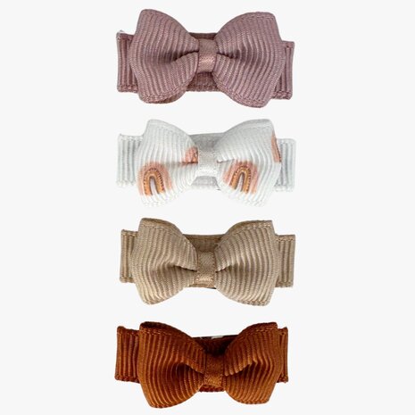 Your Little Miss Baby haarspeldjes met strikje Ivy - Rainbow sparkle