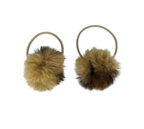 Your Little Miss Basic haarelastiekjes met pompoms - leopard love Your Little Miss Basic haarelastiekjes met pompoms - leopard love