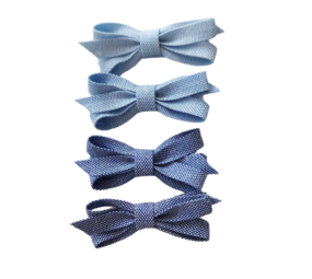 Your Little Miss Baby haarspeldjes met strikje Olivia - denim Your Little Miss Baby haarspeldjes met strikje Olivia - denim