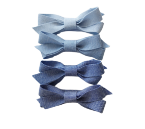 Your Little Miss Haarspeldjes met strik - denim Your Little Miss Haarspeldjes met strik - denim