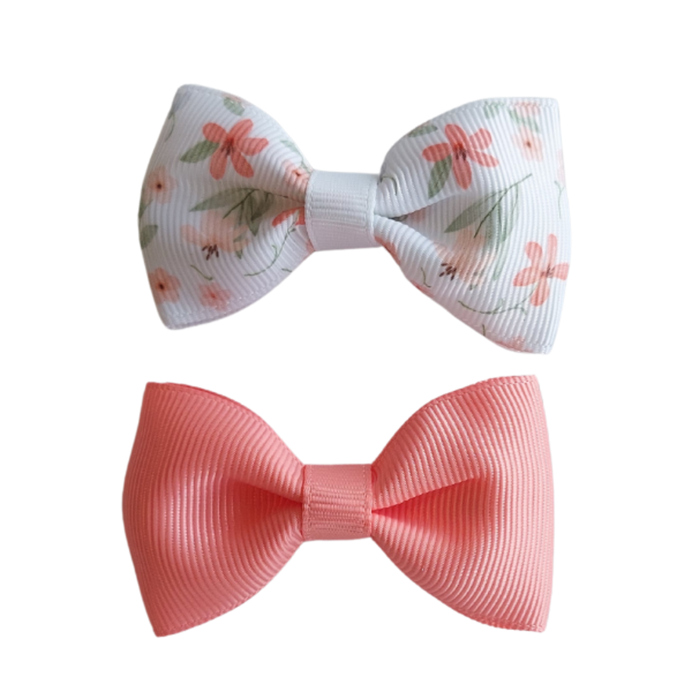 Your Little Miss Haarspeldjes met strik Fay - coral bloom