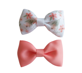 Your Little Miss Haarspeldjes met strik Fay - coral bloom