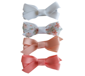 Your Little Miss Haarspeldjes met strik - coral bloom Your Little Miss Haarspeldjes met strik - coral bloom