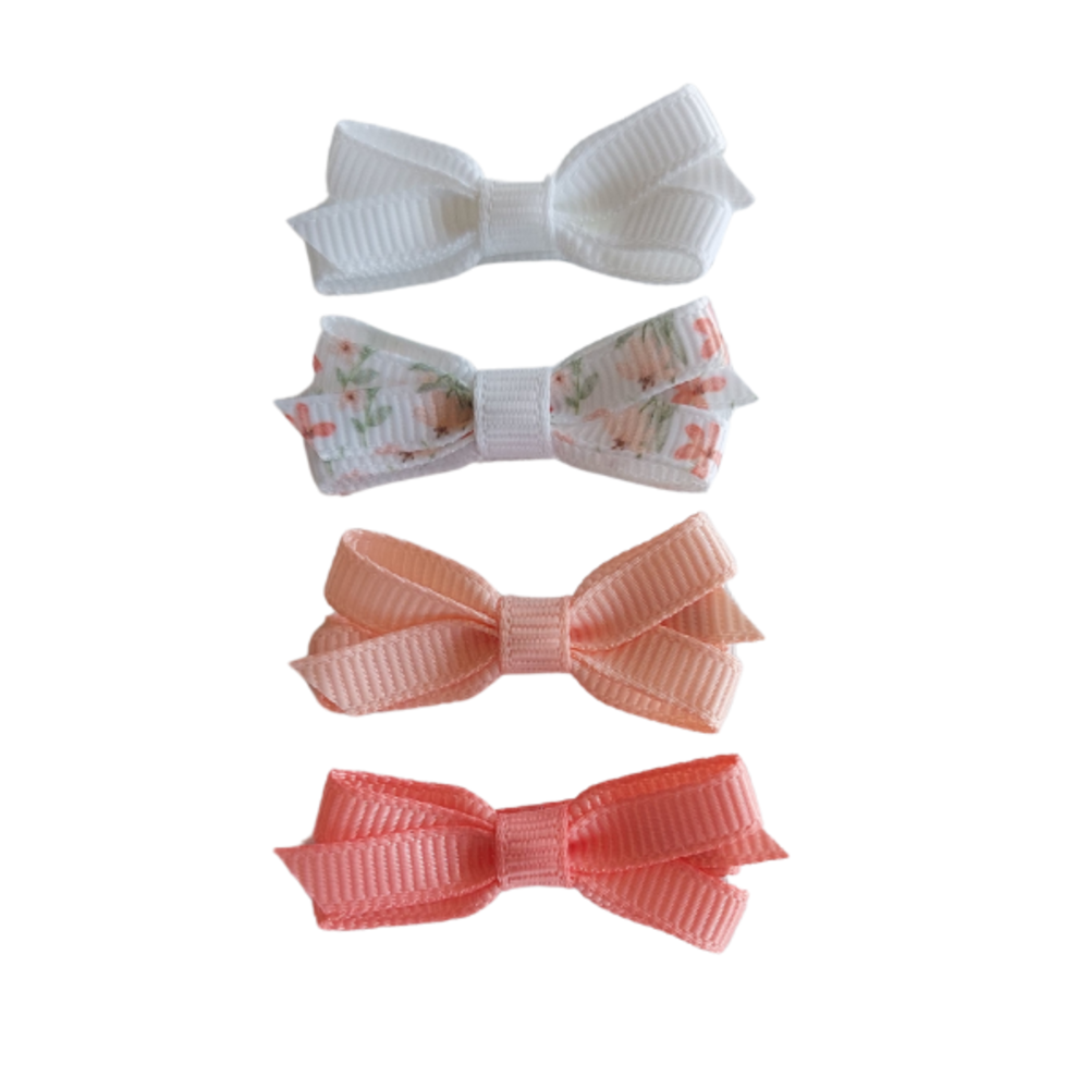 Your Little Miss Baby haarspeldjes met strikje Olivia - coral bloom