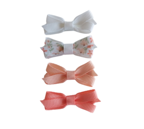 Your Little Miss Baby haarspeldjes met strikje Olivia - coral bloom