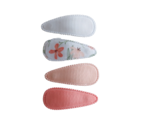 Your Little Miss Baby haarspeldjes met stof - coral bloom Your Little Miss Baby haarspeldjes met stof - coral bloom