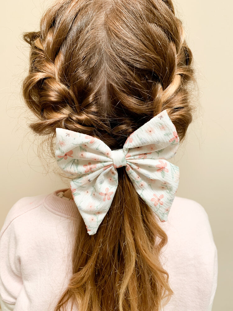 Your Little Miss Haarspeld met grote strik Marly - coral bloom