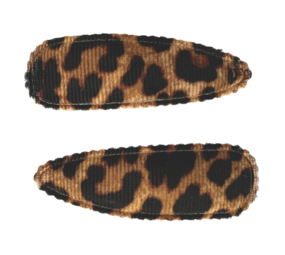 Your Little Miss Haarspeldjes met stof - leopard Your Little Miss Haarspeldjes met stof - leopard