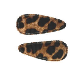Your Little Miss Baby haarspeldjes met stof - leopard Your Little Miss Baby haarspeldjes met stof - leopard