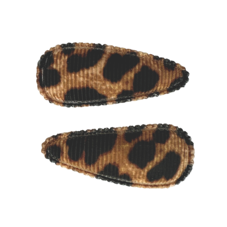 Your Little Miss Baby haarspeldjes met stof - leopard Your Little Miss Baby haarspeldjes met stof - leopard