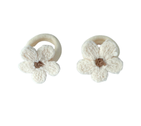 Your Little Miss Baby haarelastiekjes met bloem Liv  - cotton bloom