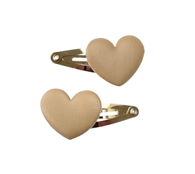 Your Little Miss Baby haarspeldjes Jade - Beige hearts