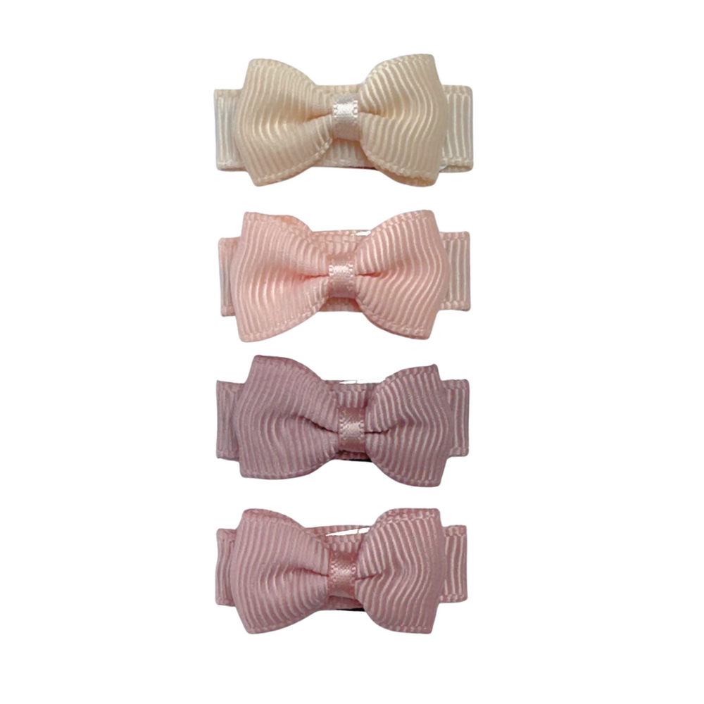 Your Little Miss Baby haarspeldjes met strikje Ivy - Soft blush