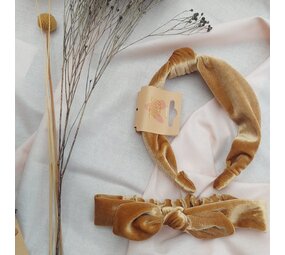 Your Little Miss Brede diadeem met knoop  - Honey spice