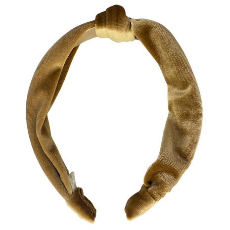 Your Little Miss Brede haarband met knoop Lexi - Honey spice