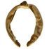 Brede haarband met knoop Lexi - Honey spice