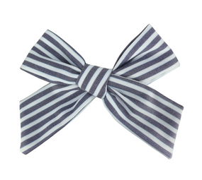 Your Little Miss Haarspeldje met strik - Azure stripe