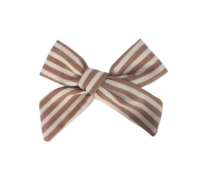 Your Little Miss Baby haarspeldje met strik - Caramel stripe