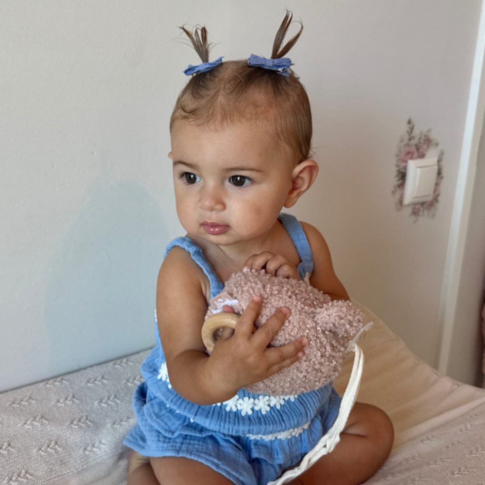 Your Little Miss Baby haarspeldjes met strikje Olivia - denim Your Little Miss Baby haarspeldjes met strikje Olivia - denim