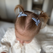 Your Little Miss Baby haarspeldjes met strik Romy - Azure stripe Your Little Miss Baby haarspeldjes met strik Romy - Azure stripe