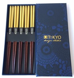 Tokyo Design Studio Japanse luxe chopsticks Goud