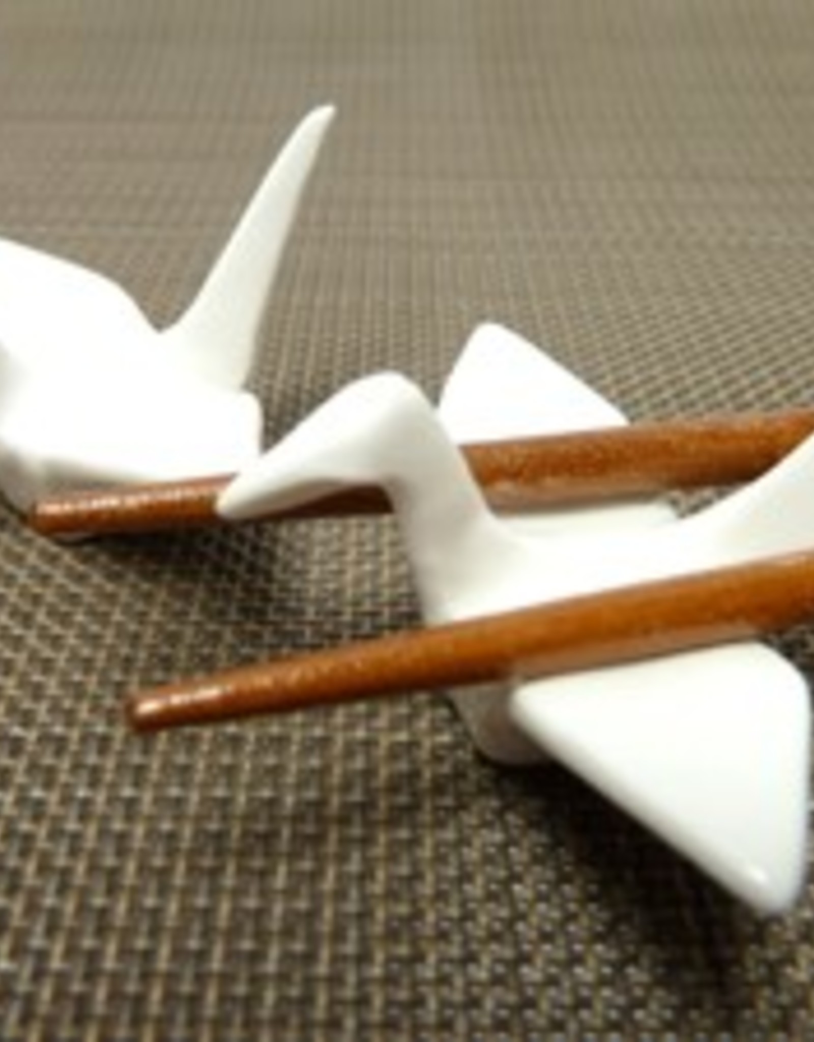 Crane white chopsticks coaster