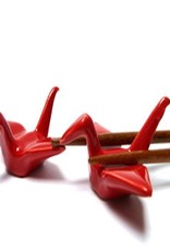 Rode kraanvogel chopsticks houder (2 stuks)