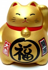 Lucky cat money box gold