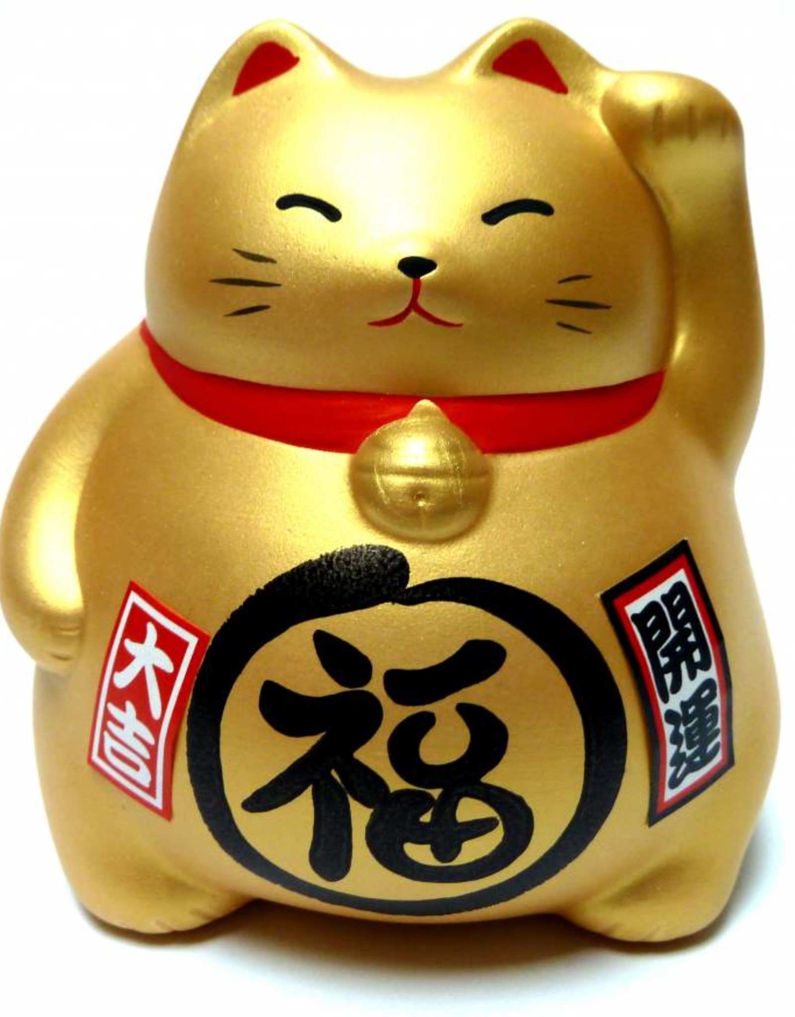 Lucky cat piggy bank gold