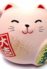 Maneki Neko (lucky cat) roze, klein