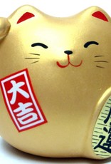 Maneki Neko (gelukskat) goud, klein
