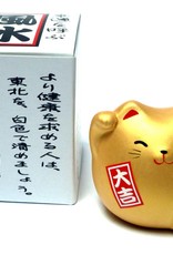 Maneki Neko (gelukskat) goud, klein